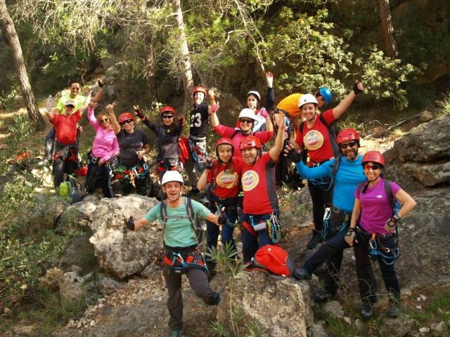 Grupo de aventureros en Valencia