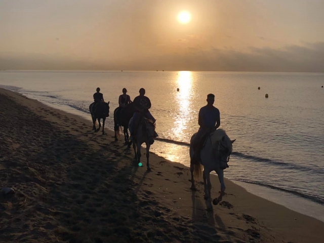 Ruta al atardecer