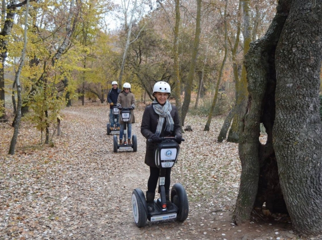 Segway con las hojas caidas