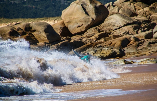 Entrando al agua