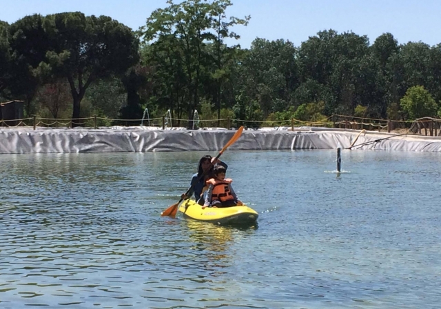 Navegando en el lago