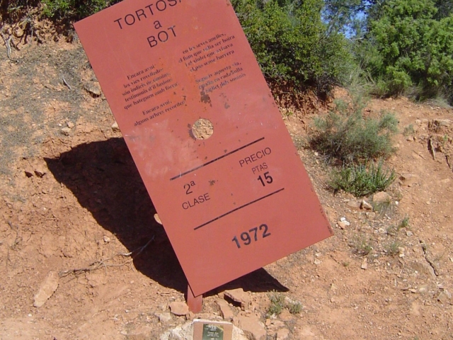 Indicaciones en la ruta en BTT