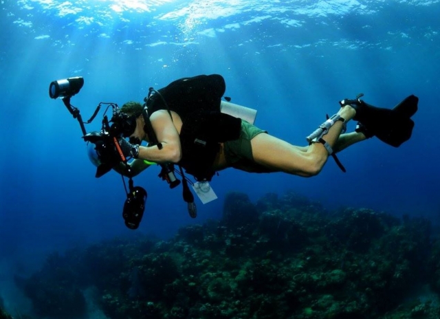 Haciendo fotografia submarina