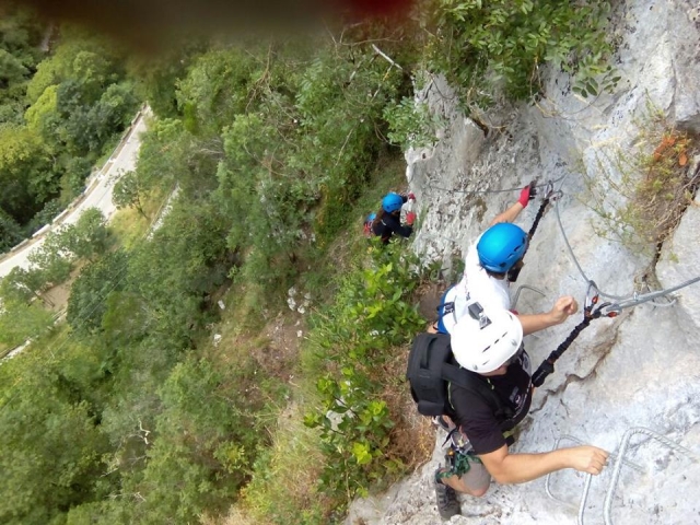  Horizontal section on the ferrata 