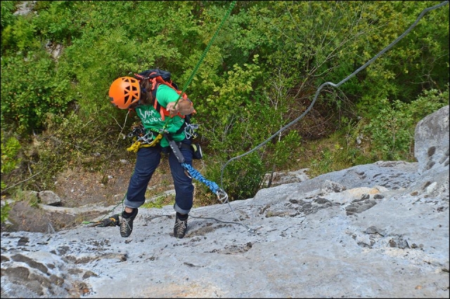  Putting on the harness