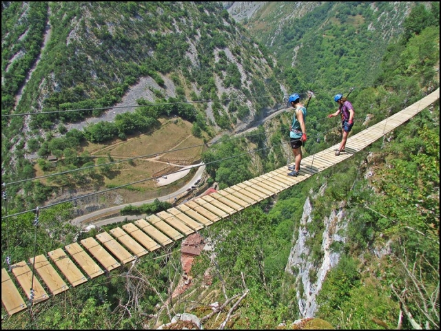  Ponte tibetana nas Astúrias