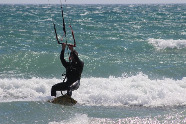 kitesurf en el mar