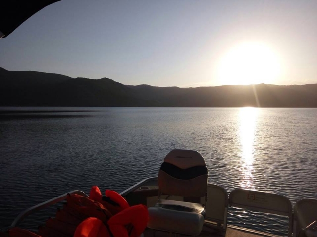  Sunsets on a boat 