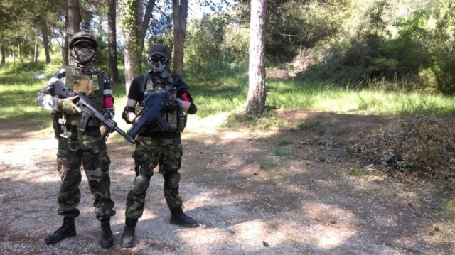 Bien equipado para el paintball