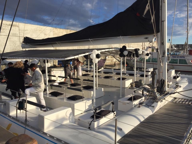 Momentos de reunion en el catamaran