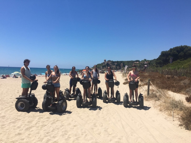  Sur la plage de Tamarit en segway 