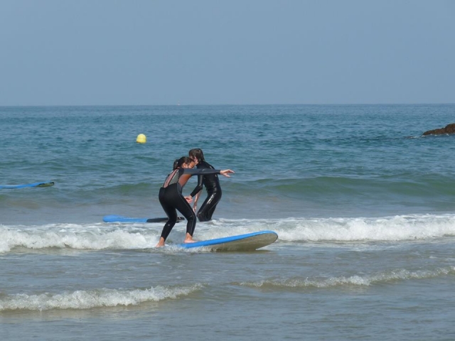 Iniciandonos en el surf