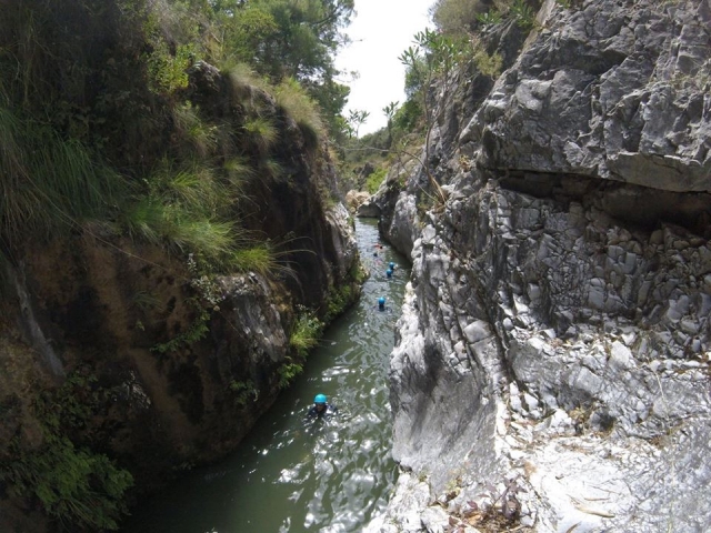 En el agua