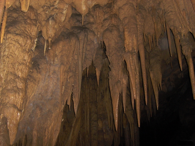 Stalactites in the Mendukilo Cave 