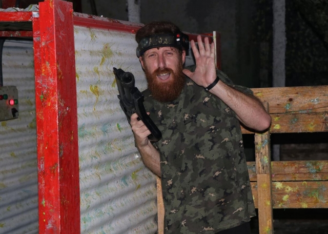  Raising your hands to avoid being shot