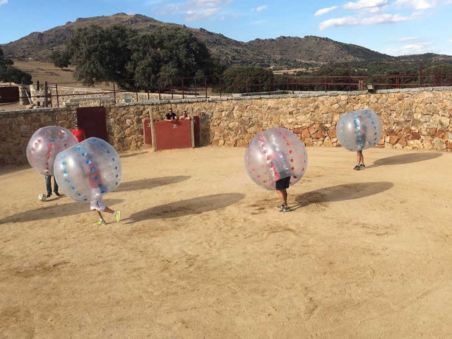  Bubble soccer in the sand 
