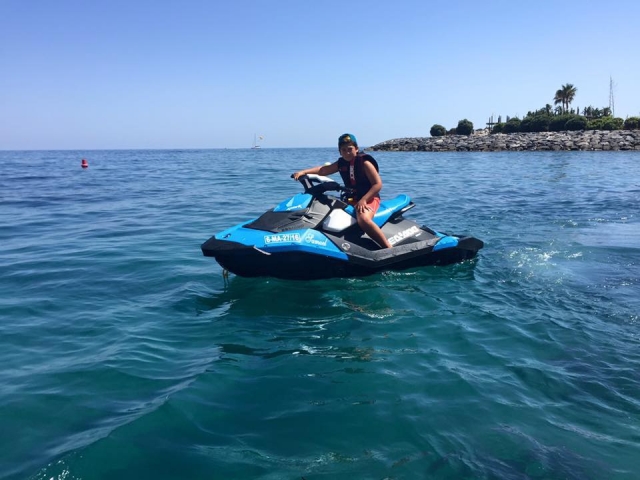  Young man on a jet ski 