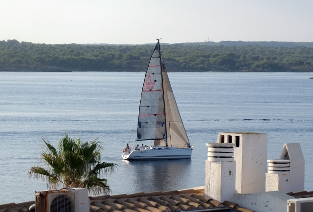  Sailboat off the coast 