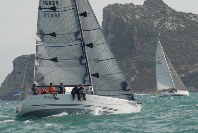  Sailboat in regatta 