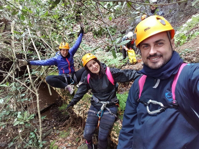 Enjoying canyoning 