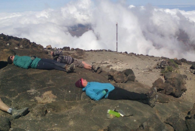  Resting after a hard day of hiking 