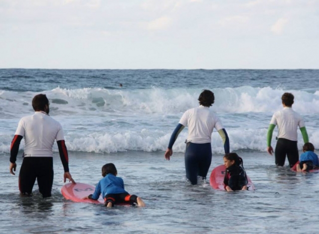 Llevando a los peques al agua