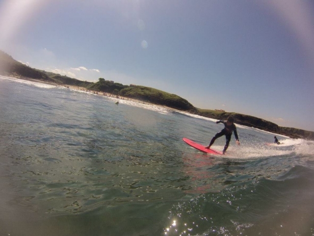 Inclinandose hacia atras en la tabla