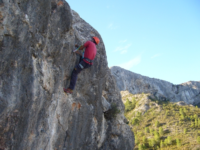  Climbing a vertical section 