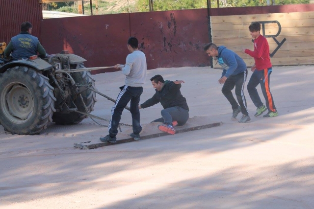 Jugando con el tractor