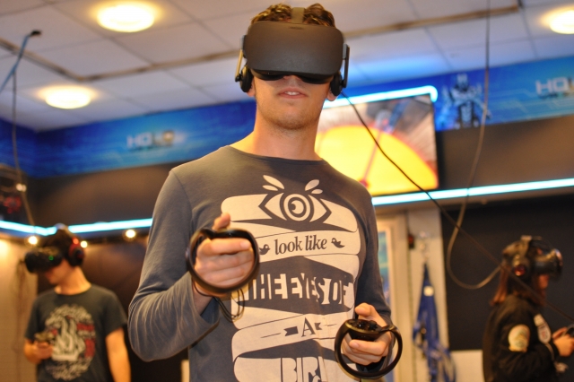 Utilizando los mandos del juego