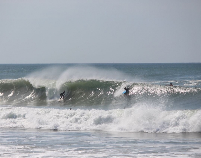Surfistas en la misma ola