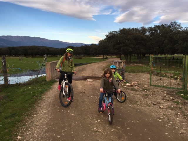  Riding a bike with the entire family 
