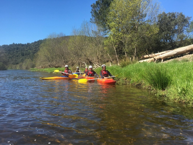  Practicing canoeing 