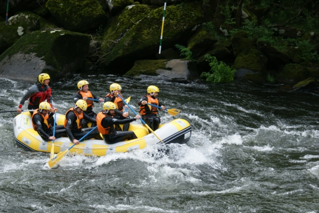  Paddling in white water 