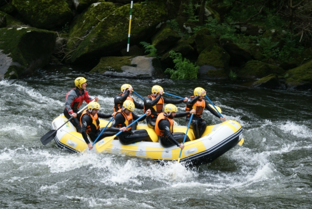  River descent on the raft 
