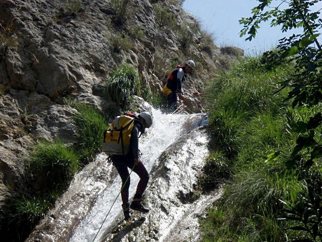  Rappelling in the waterfall 