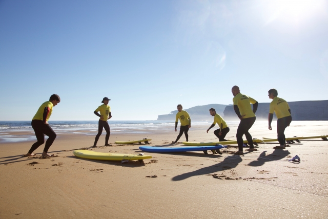 Calentando en la playa