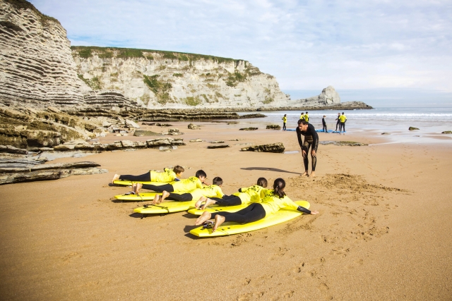 Entrenando a la playa
