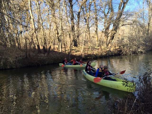 Girando en el kayak