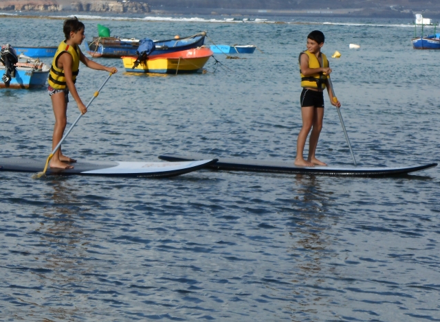 Companeros de sup en Las Canteras