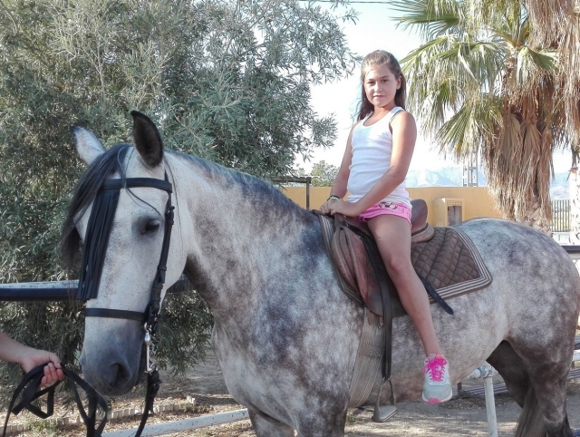 Nina sobre el caballo