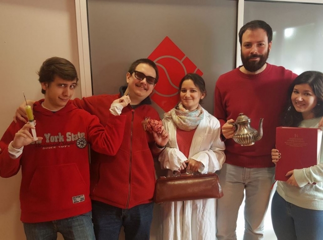  Group dressed in red 