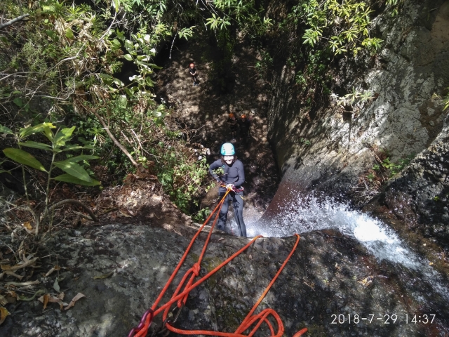 Going down the canyon in Las Palmas 