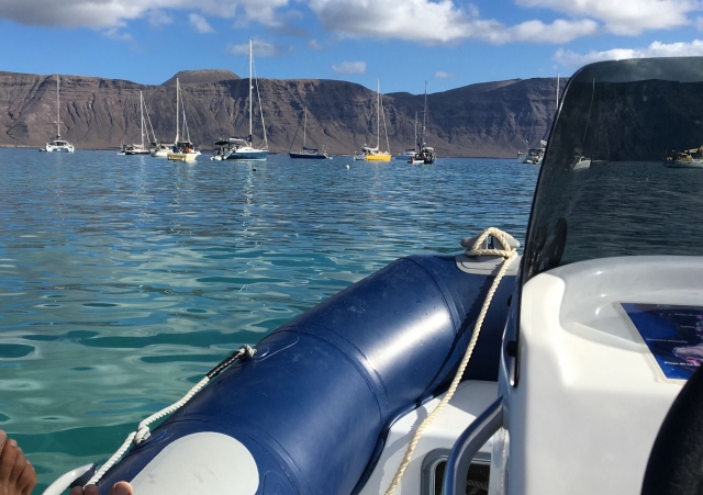 Contemplando los barcos