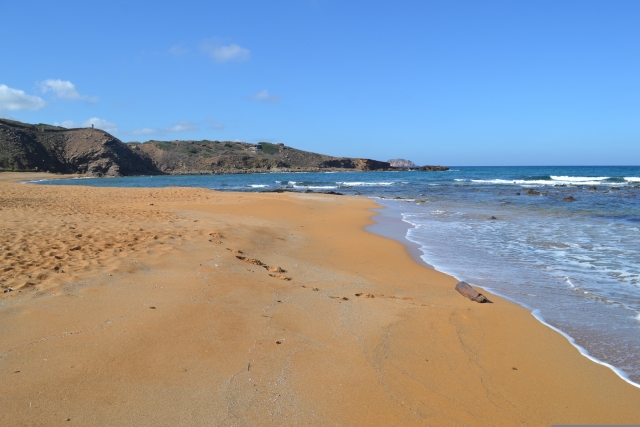 Playa de Cavalleria, parada para bañarnos