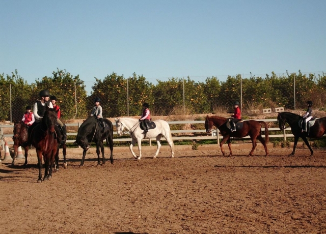  Cours avec des élèves d'équitation 
