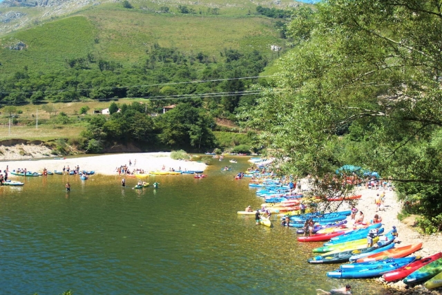 On the river beach of the Sella 