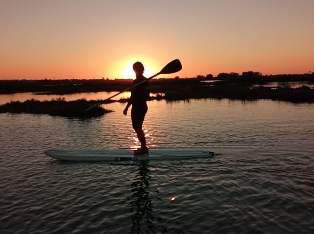  SUP at dusk 