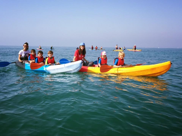 Excursion en kayak con los peques