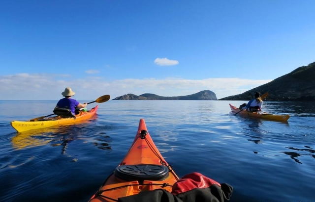 Avanzando con los kayaks